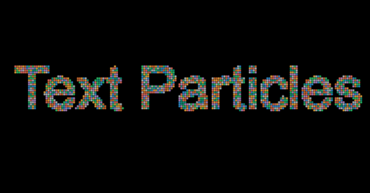 Screenshot for Text Particles tutorial